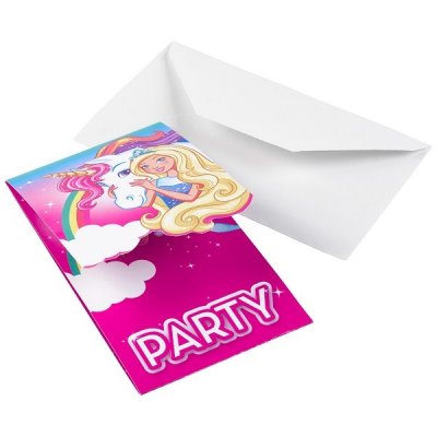 Barbie Dreamtopia invitasjonskort 8-pakning 8x14cm