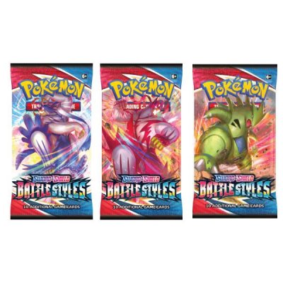 3-pack Pokemon Sword & Shield Battlestyles Booster Pokémon Samlekort