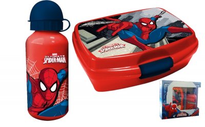 Spider-Man matboks og drikkeflaske i aluminium