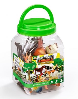 Bondgårdsdjur i behållare, 8 st