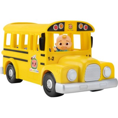 Cocomelon musikalsk gul skolebuss med JJ-figur