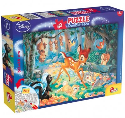 Disney Bambi puslespill 60 brikker 2 i 1