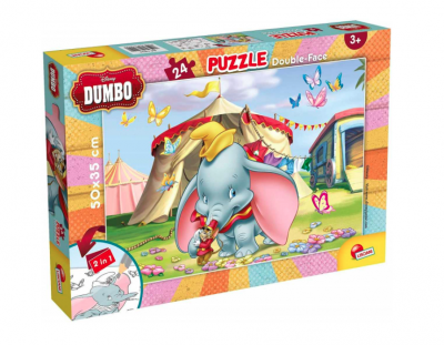Disney Dumbo gulvpuslespill 24 deler 2 i 1