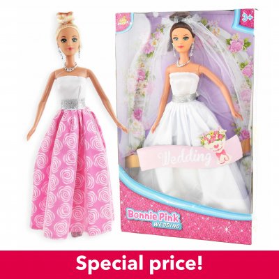 Dukke med brudekjole - 2 forskjellige varianter