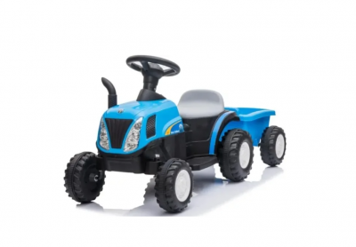 Elbil barn elektrisk traktor New Holland 12V blå