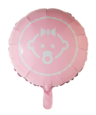 Foil Balloon spedbarn, rosa, 46 cm