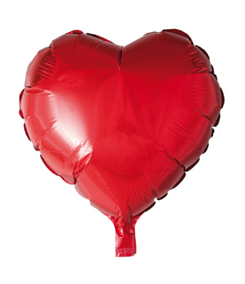 Folie ballonger, hjerte, rød, 46 cm
