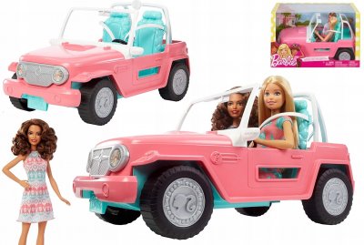 Barbie bil med to dukker