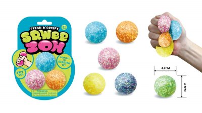 Fresh And Crispy Squeeze Neon Squishy ball 3-pack