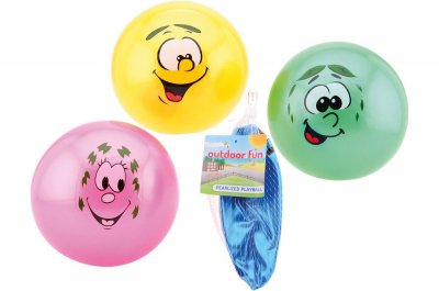 Oppblåsbar ball med glade ansikter