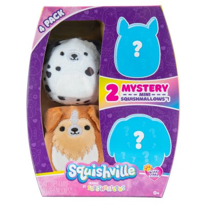 Myke leker Squishville Puppy Love Squad mini Squishmallows 6 cm 4-pakning