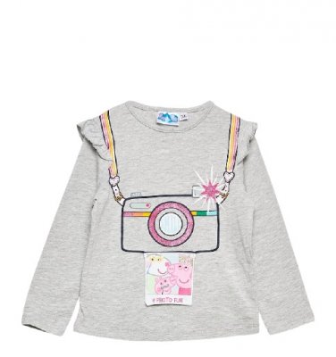 Peppa Gris langermet grå genser