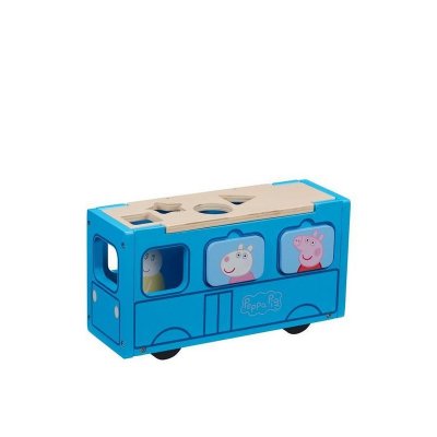 Peppa Gris skolebuss i tre Formsorterer