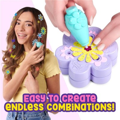 Hårstylist sett - blomstret hårsmykker 130 deler