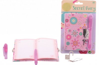 Hemmelige dagbok med lås og penn