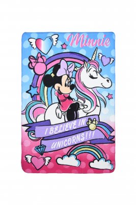 Minnie Mus og Unicorn teppe pledd