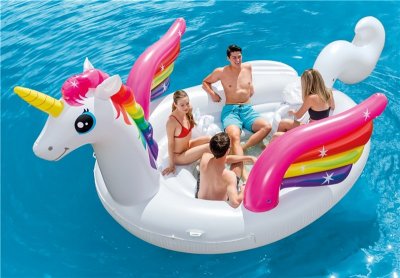 Intex Giant Unicorn Party Island oppblåsbar lilo