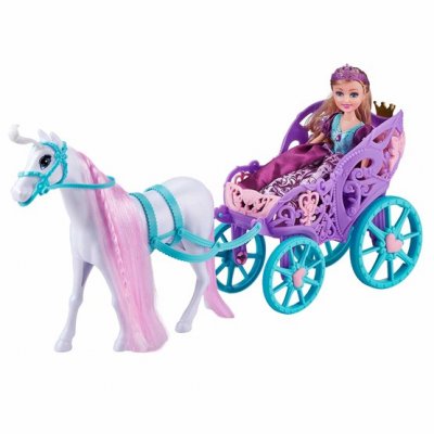 Sparkle Girlz Princess dukke med hest og vogn, Zuru