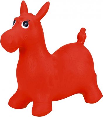 Oppblåsbare Jumping Animal, Pony Red