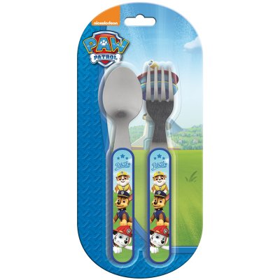 Paw Patrol (Chase, Marschall og grus), skje og gaffel