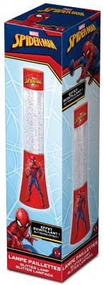 Spiderman barn med lava lampe, lys og glitter, 33 cm