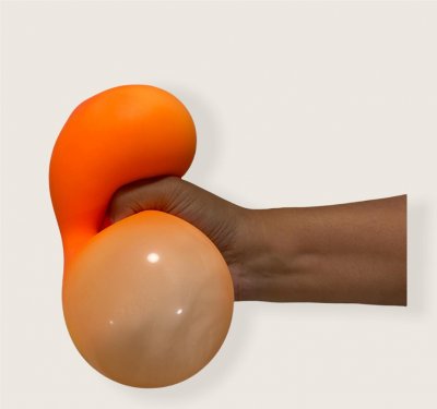 Super Soft Squishy Jumbo XL Neon Ball oransje