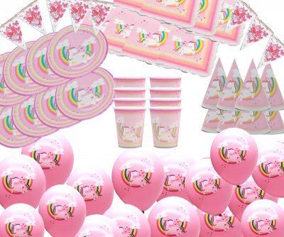 Festpose i 5 deler i enhjørningsmotiver