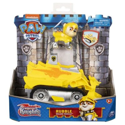PAW Patrol redningsridder deluxe-bil med rubble-figur