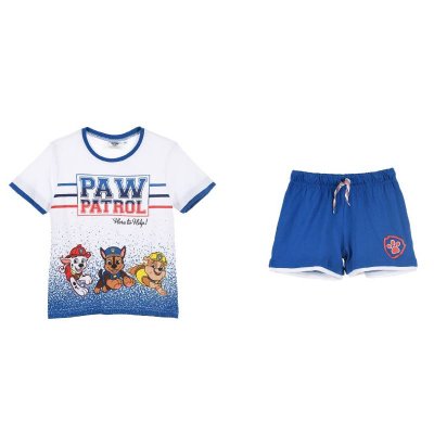 PAW Patrol kortermet T-skjorte med shorts hvit