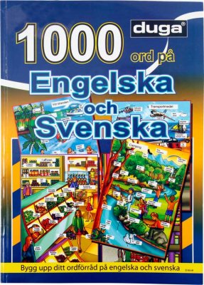 Book A4 pedagogiske 1000 ord på engelsk og svensk