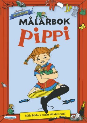 Pippi, farging bok med rammer