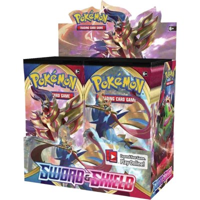 36 pakke med Pokemon Sword & Shield Booster samlekort