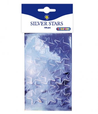 Klistremerker Silver Star, 108 st