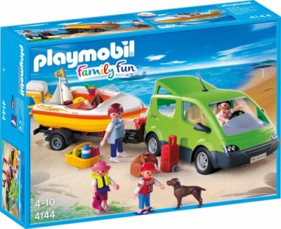 Playmobil - Familiebil med båthenger