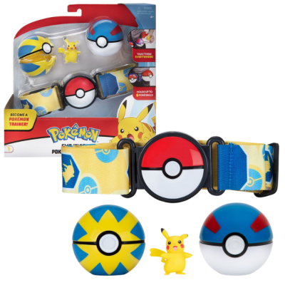 Pokemon Clip N Go Belt pikachu, Quick ball & Great ball