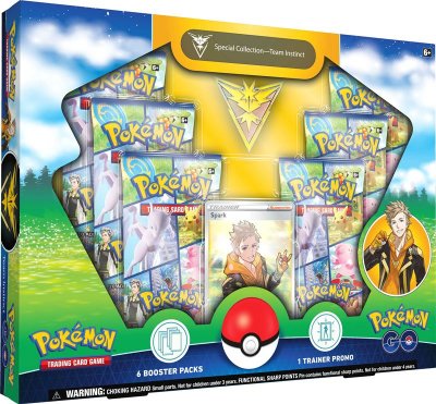Pokemon team instinkt promo-kort Spark med samlekort Pokemon Go booster-pakke 6-pack