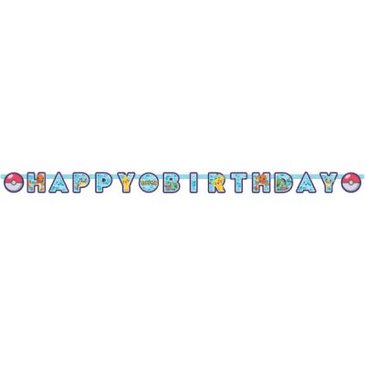 Pokémon banner Happy Birthday 2 m