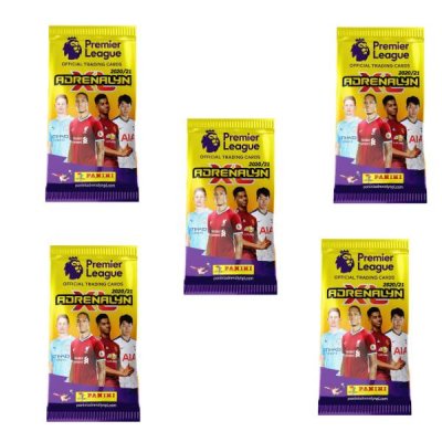 5-Pack Premier League 2020/21 Fotball kortene Trading Cards Booster
