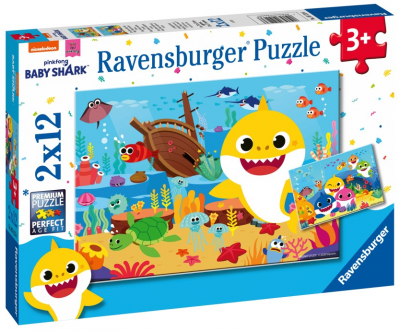 Ravensburger, Puzzle 2x12 Baby Shark
