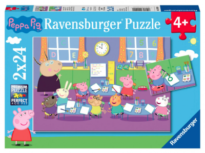 Ravensburger Peppa Gris puslespill 2x24 brikker