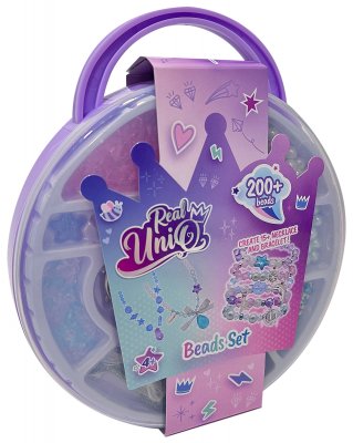 Real UniQ Beads Set, Round Carry Case