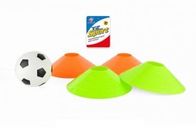 Skivekjegler - 4 stk - Fotball følger med