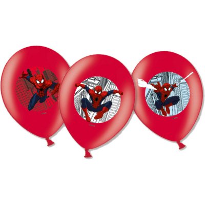 Spiderman ballonger 6-pack latex 28 cm