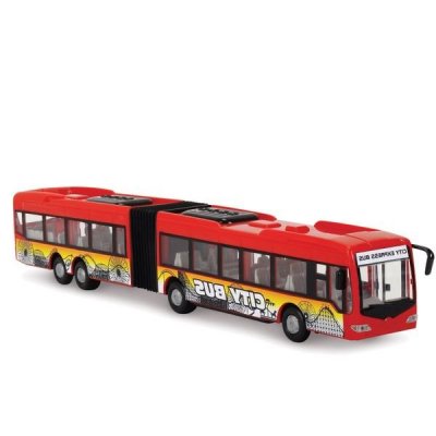 Bybuss med åpningsbare dører, Hvit & Rød