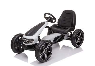 Trampoline Mercedes Benz gokart hvit