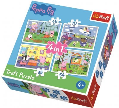 Peppa Gris memory puslespill 4 i 1