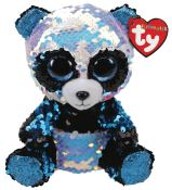 TY gosedjur Flippables Bamboo panda bear med paljetter 17 cm