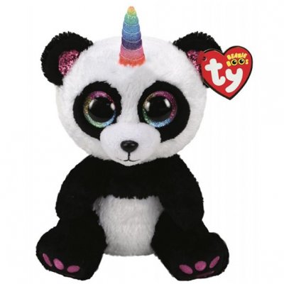 TY Stuffed Paris panda bear med horn ca 26 cm