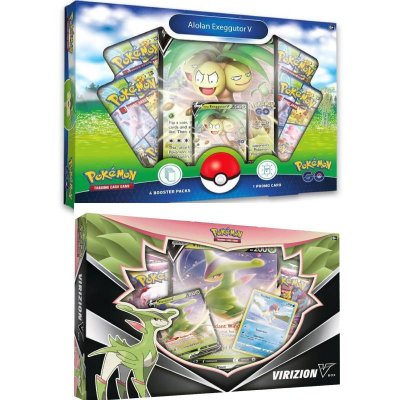 Pokémon Go Alolan Exeggutor og Virizion V Box Samlekort