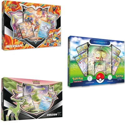 Pokémon Alolan Exeggutor Virizion Infernape V box Samlekort